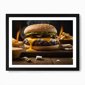 Default Juicy Cheesburger Display Smores Trending On Artstatio 1 Art Print