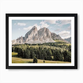 Forest Below Rocky Mountain Art Print