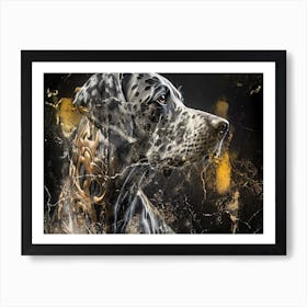 Dog Art Illustration In A Painting Style 01 Art Print