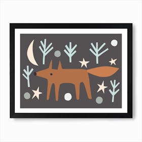 Starry Fox Art Print