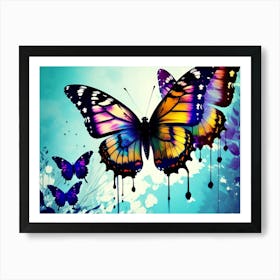 Colorful Butterflies 163 Art Print