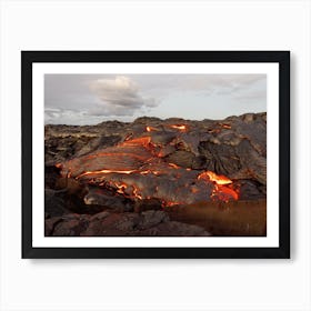 Hawaii - lava emerges from a column of the earth 1 Art Print