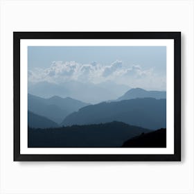 Mountain Range In The Sky Art Print