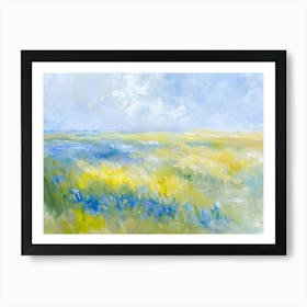 Blue And Yellow 7 Art Print