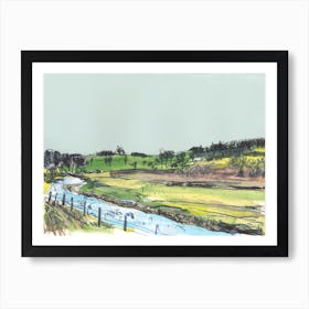 Scottish Borders From The Train Window Art Print