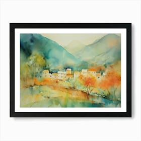 Village In The Mountains 5 Art Print