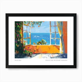 Malibu From The Window Series Poster Painting 2 Art Print