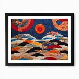 Many Lands Under One SUN Quilting Art, 1508 Art Print