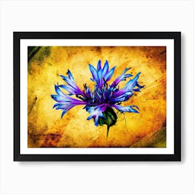 A Flower Nature Art Illustration In A Painting Style 05 Art Print