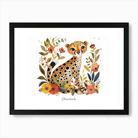 Little Floral Cheetah 3 Poster Art Print