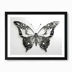 Butterfly With Gears Poster