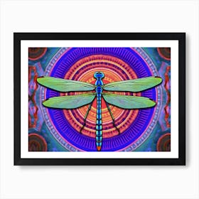 Dragonfly Eastern Pondhawk Colourful 4 Art Print