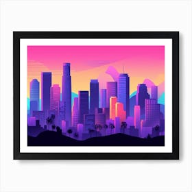 Los Angeles Skyline 2 Art Print