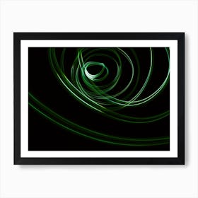 Glowing Abstract Curved Lines 10 Art Print