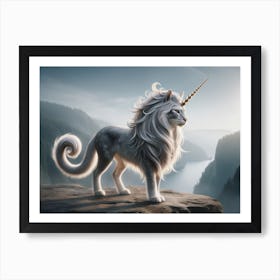 Magical Unicorn-Cat Art Print