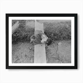 Untitled Photo, Possibly Related To Spanish American Boy Playing In Irrigation Ditch, Chamisal, New Mexico Affiche