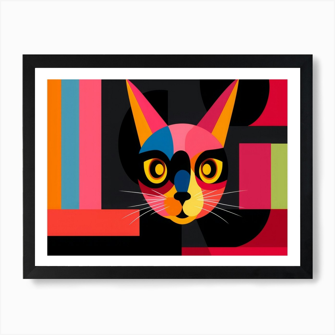 Cat Print Art Print Framed Wall Art Poster Canvas Print Picture - Picture 2 of 4