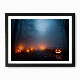 Halloween In The Woods Art Print