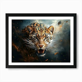 Fantasy Illustration Of A Wild Animal Leopard 2 Art Print