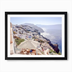 Panoramic View of Oia Santorini Art Print