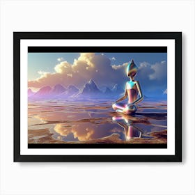 Alien meditation Art Print