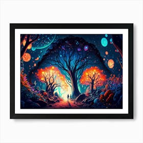 Psychedelic Forest 1 Art Print