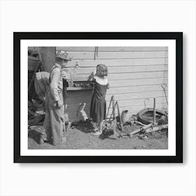 Children Of William Huravitch, Williams County, North Dakota By Russell Lee Art Print