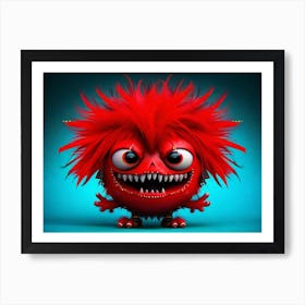 Red Monster 3 Art Print