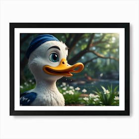 Duck In The Woods Art Print