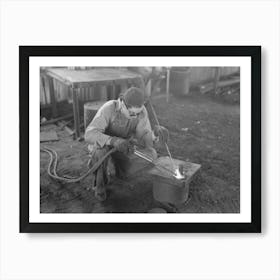 Untitled Photo, Possibly Related To Acetylene Welding, A Necessary Part Of Oil Field Activities, Seminole, Oklahoma Art Print