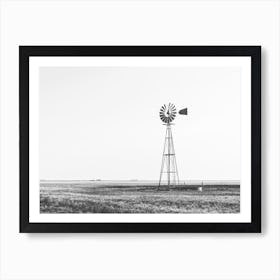 Windmill On Ranch Art Print