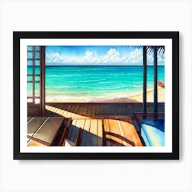 Beach House Art Print