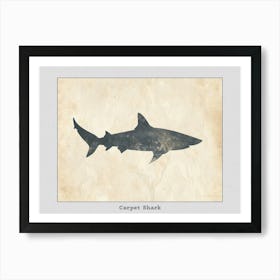 Carpet Shark Silhouette 1 Poster Art Print