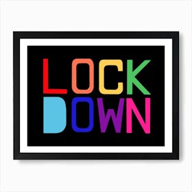 Lockdown Black Art Print