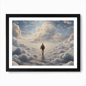 Man In The Clouds Art Print