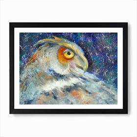 The look of an owl Art Print