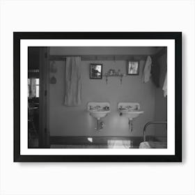 Washroom Of Rustan Brothers Farmhome Near Dickens, Iowa By Russell Lee Art Print