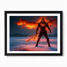 Demon With Wings Art Print