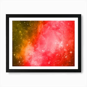 Sunset 2 Galaxy Space Background Art Print