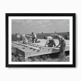 House Erection, Laying Subfloor, Southeast Missouri Farms Project By Russell Lee Art Print