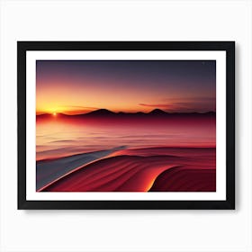 Sunset In The Desert 26 Art Print