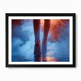 High Heels And Smoke Art Print