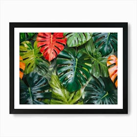 Tropical Tree Leaves Art Print