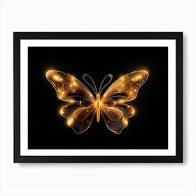 Golden Butterfly 18 Art Print