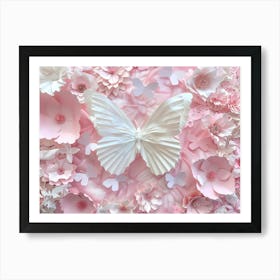 Paper Butterflies 2 Art Print