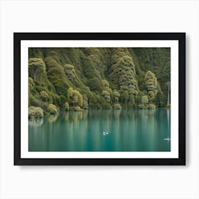 Lake In A Forest Art Print