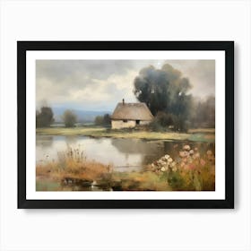 House By The Pond Art Print