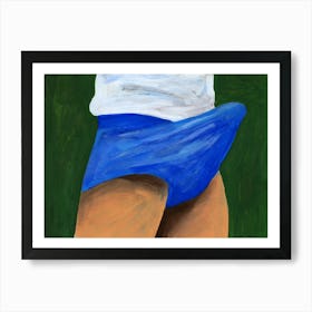 Blue Bulge - male nude homoerotic underwear gay art man bedroom Art Print