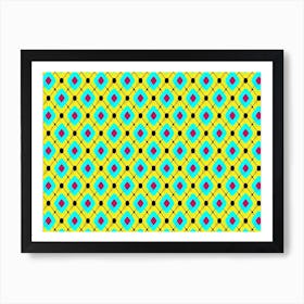 Pattern Tiles Square Design Modern Art Print