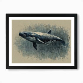 fake whale painting Art Print